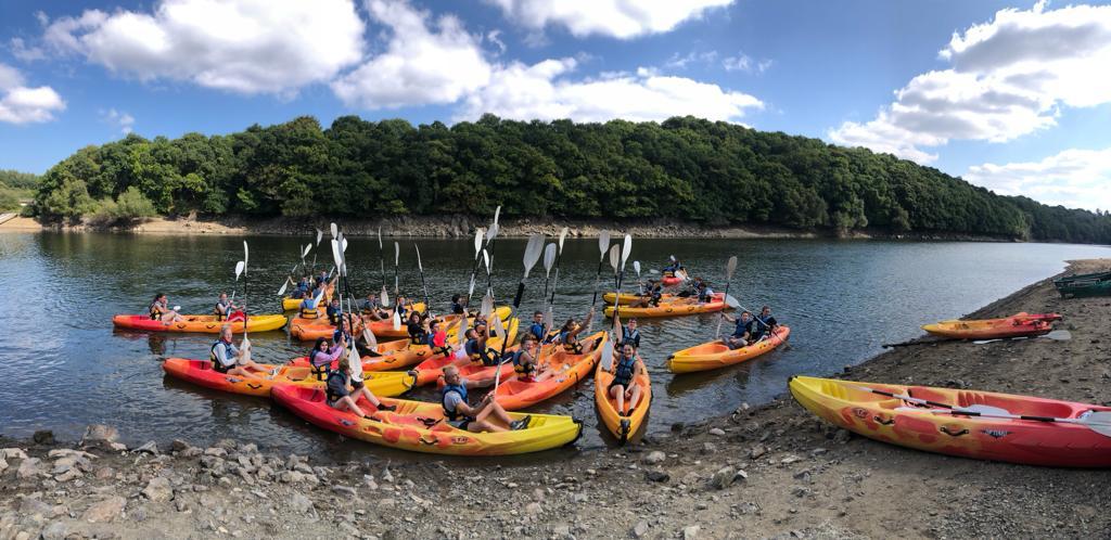 a journée nationale du sport scolaire pour les élèves de Kernilien canoë kayak au point noir Ploufragan 1