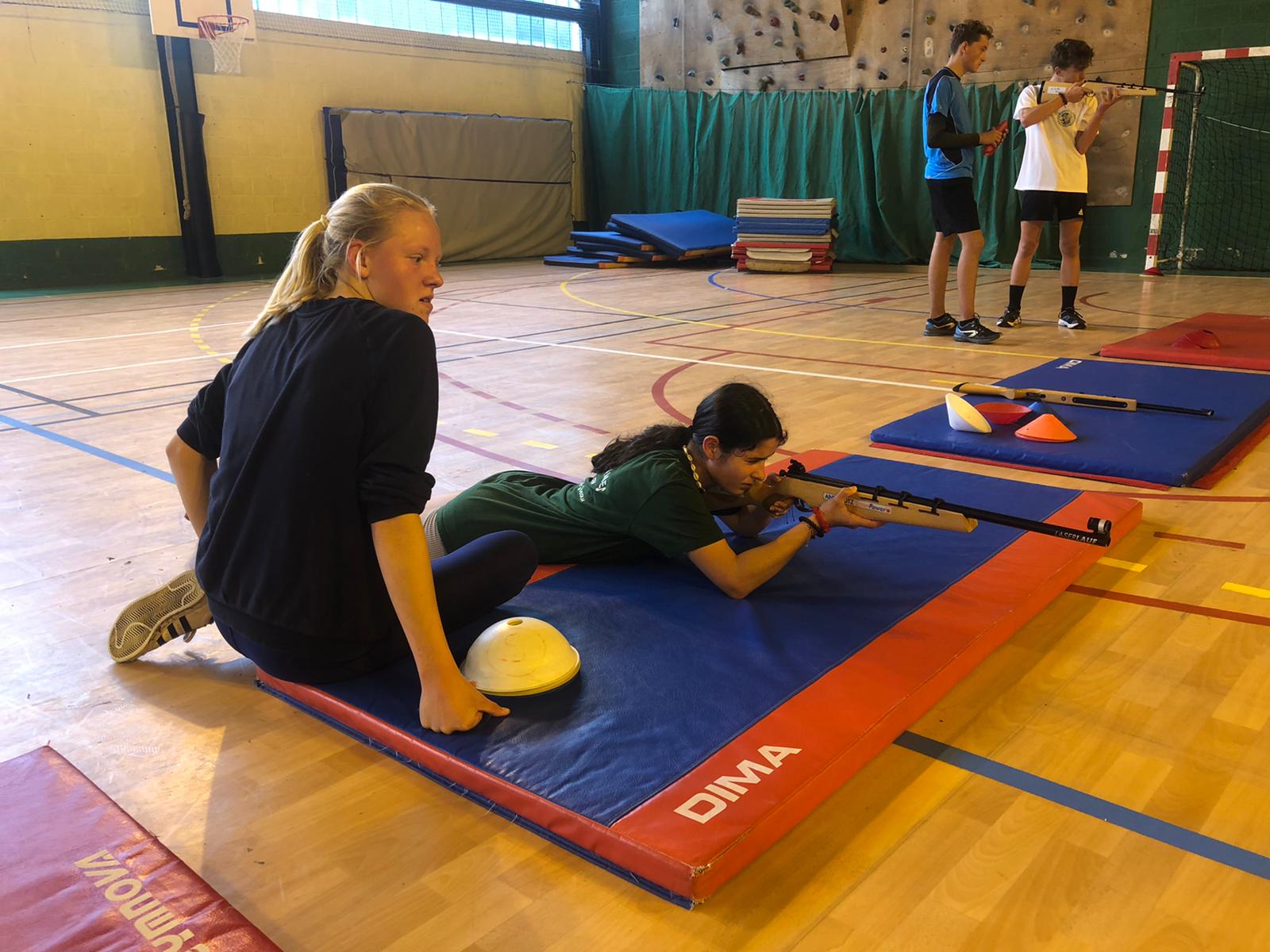 4 élèves du lycée de Kernilien ont participé à une épreuve de biathlon à Tréguier 1